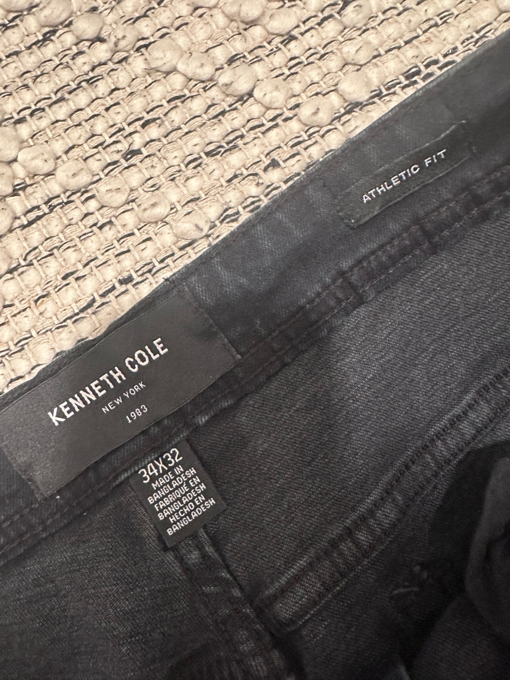 Kenneth Cole Men’s Athletic Fit Dark Navy Jeans 34x32 - Picture 5 of 7